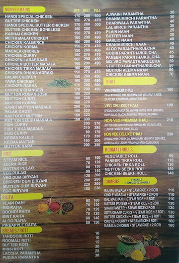 Singh-O-Singh Kebabs menu 