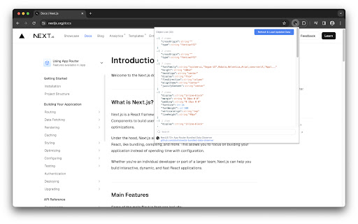 NextJS 13+ App Router Bundled Data Observer