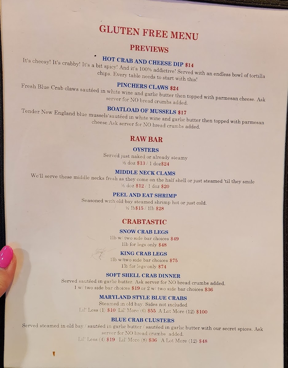 GF menu