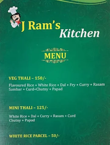 J Ram's Kitchen menu 