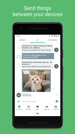 Screenshot Pushbullet: SMS on PC and more