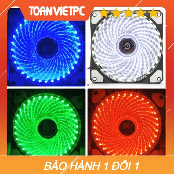 Fan Led 33 Bóng Đèn Led, 12Cm Làm Mát Cho Case Máy Tính, Quạt Hông Cpu Làm Mát