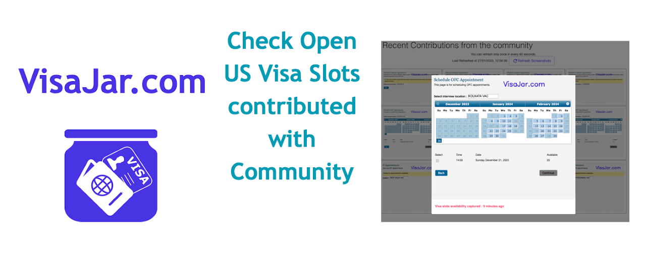 VisaJar - View US Visa Slots at US Consulates Preview image 1
