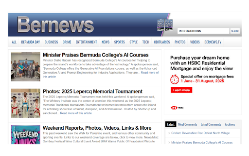Bernews Headlines For Google Chrome