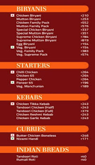 Paradise Biryani & More menu 1