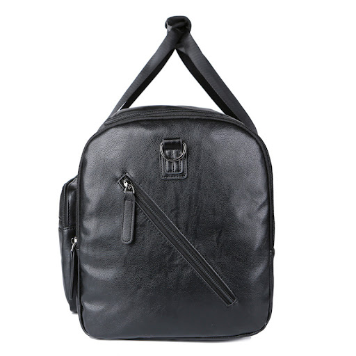 Title 10, Large Capacity Mens PU Leather Travel Bag Retr...