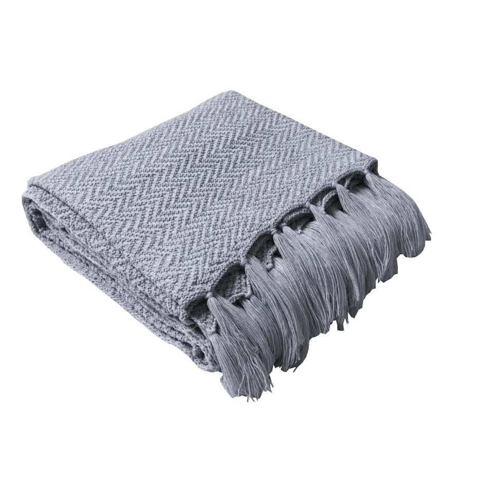 Couverture de canapé en tricot acrylique doux Accessoires de photographie Parfait pour des photos douces et un intérieur cosy. Confort et style garantis.