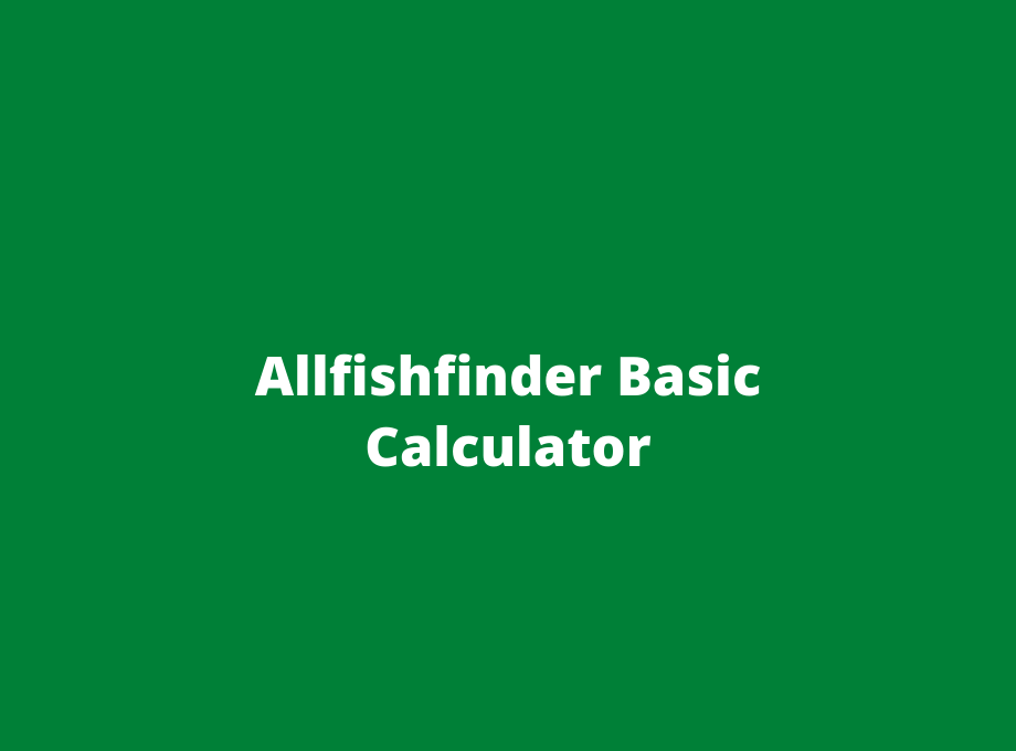 AllbestFishfinder Calculator Preview image 1
