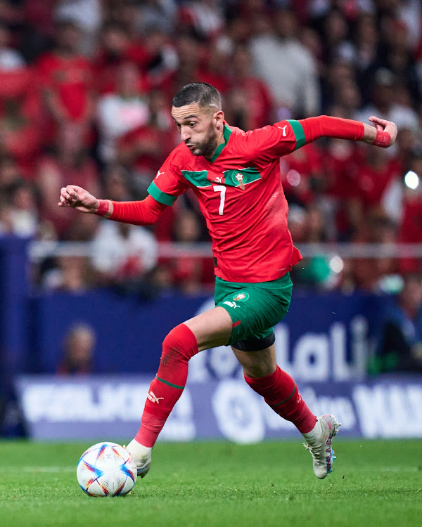 Hakim Ziyech of Morocco during the international friendly game between Morocco and Peru at Civitas Metropolitan Stadium on March 28, 2023