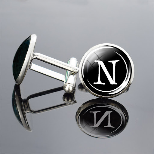 Title 22, Metal twenty-six English alphabet cufflinks for...