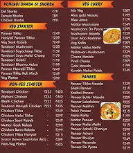 Punjabi Dhaba 61 menu 2