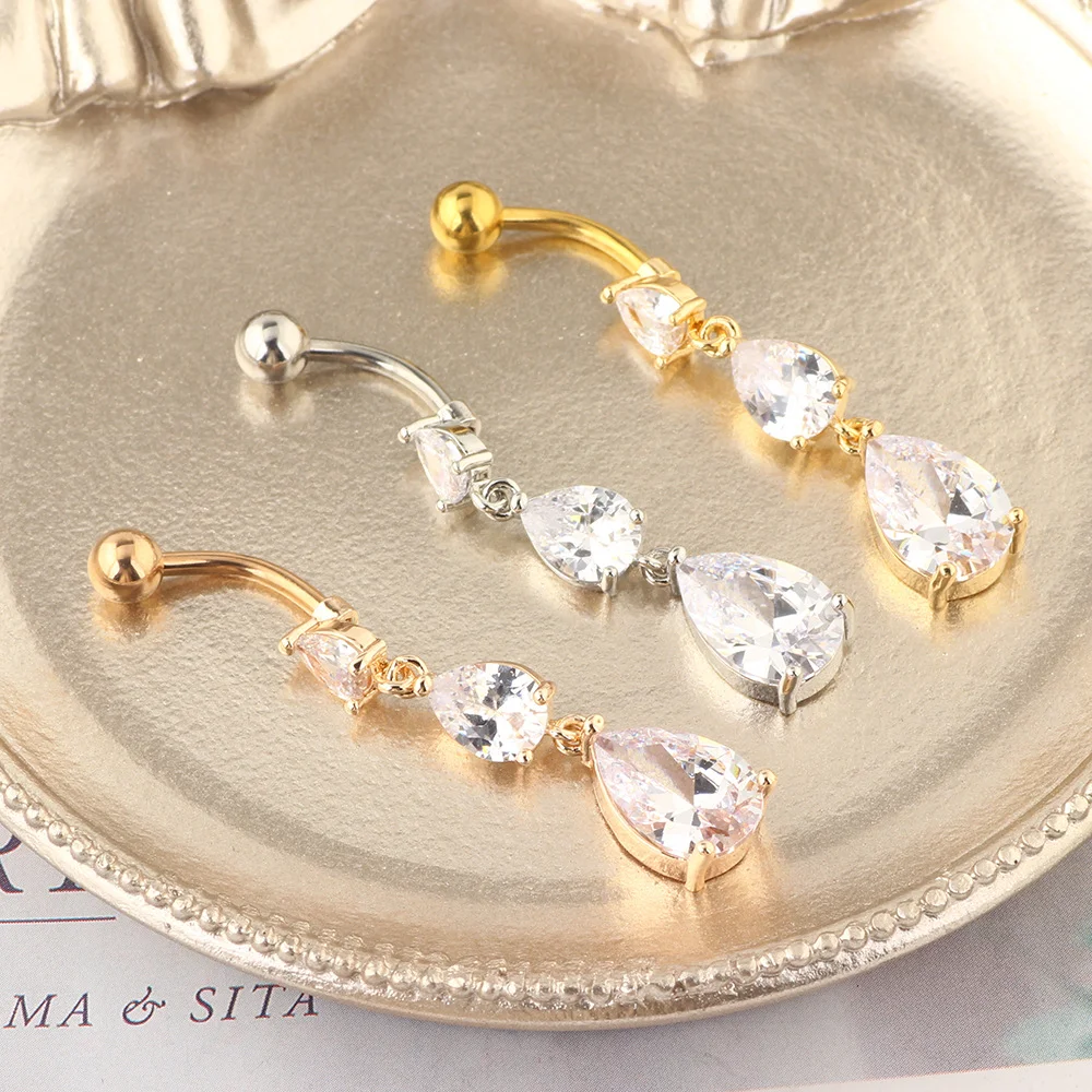 Title 2, Nieuwe fashion belly button ring met waterdrupp...