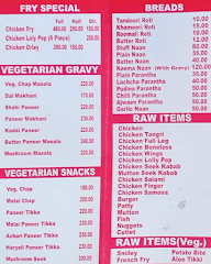 Real Chicken menu 5