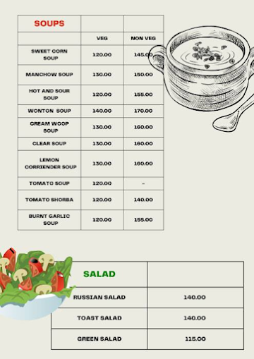 Hotel Happy Times menu 