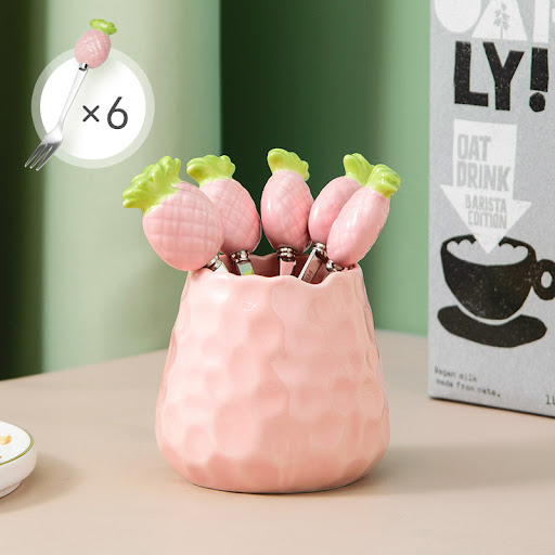 Title 6, Stainless Steel Household Fruit Fork Storage Ja...