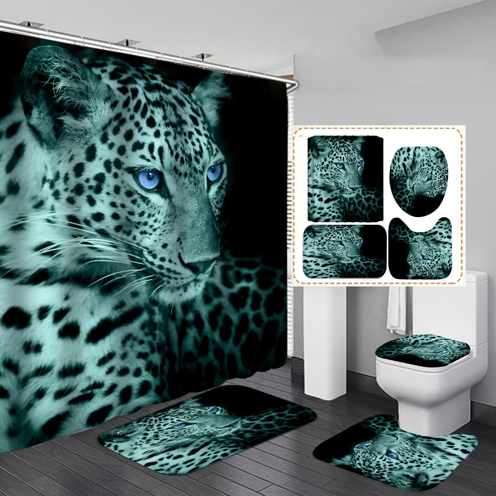 Title 4, New Digital Printing Waterproof Polyester Showe...
