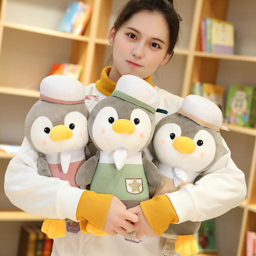 Title 6, Cute Little Penguin Doll Plush Toy Sleeping Pil...