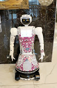 Lexi, one of a trio of AI-powered robots at Hotel Sky.