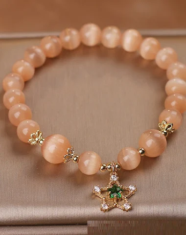 Bracelet Pentagramme Cristal Opale - 2
