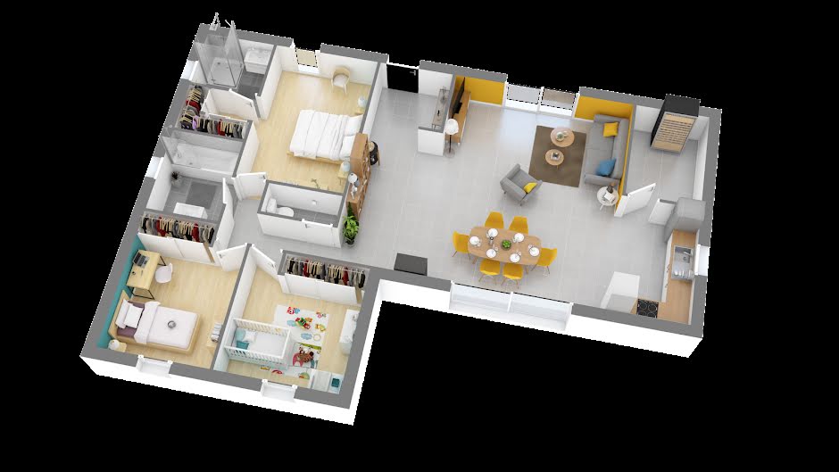 Vente maison neuve 4 pièces 99 m² à Mézos (40170), 244 376 €