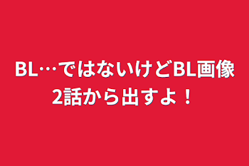 「BL…ではないけどBL画像2話から出すよ！」のメインビジュアル