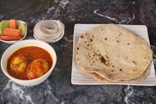 Egg Curry [Full 3 Egg] With 4 Tawa Roti