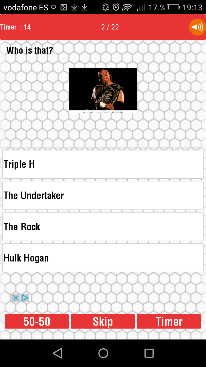 The WrestlersStar Cartoon Quiz Screen 2