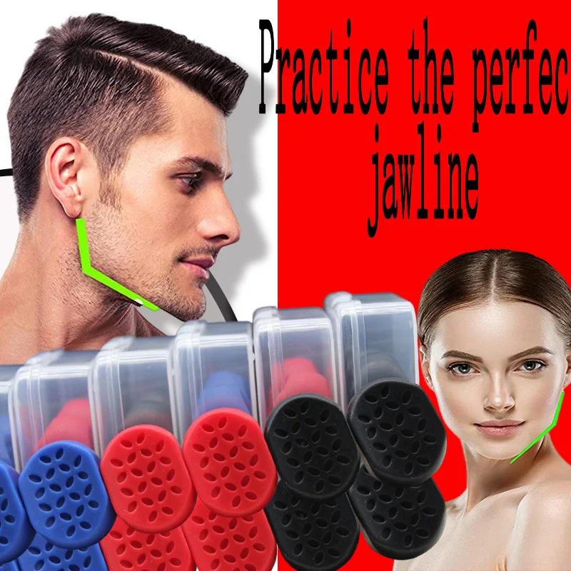 Silicone kauwapparaat met klaverpatroon voor gezichtsspiertraining. Verbeter de spieren en strakheid van uw gezicht.