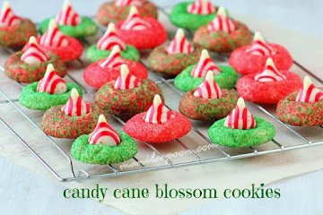 CANDY CANE BLOSSOM COOKIES