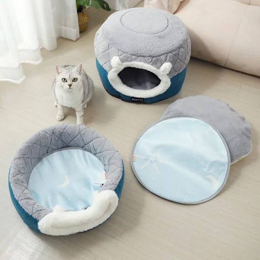 HOOPET Cat Bed House Soft Plush Kennel Puppy Cushion Small Dogs Cats Nest Winter Warm Sleeping Pet Dog Bed Pet Mat Suppl