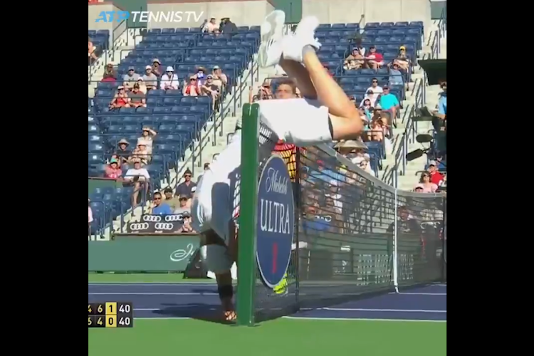 🎥 Exact vijf jaar geleden op Indian Wells: "Fish in the net!"