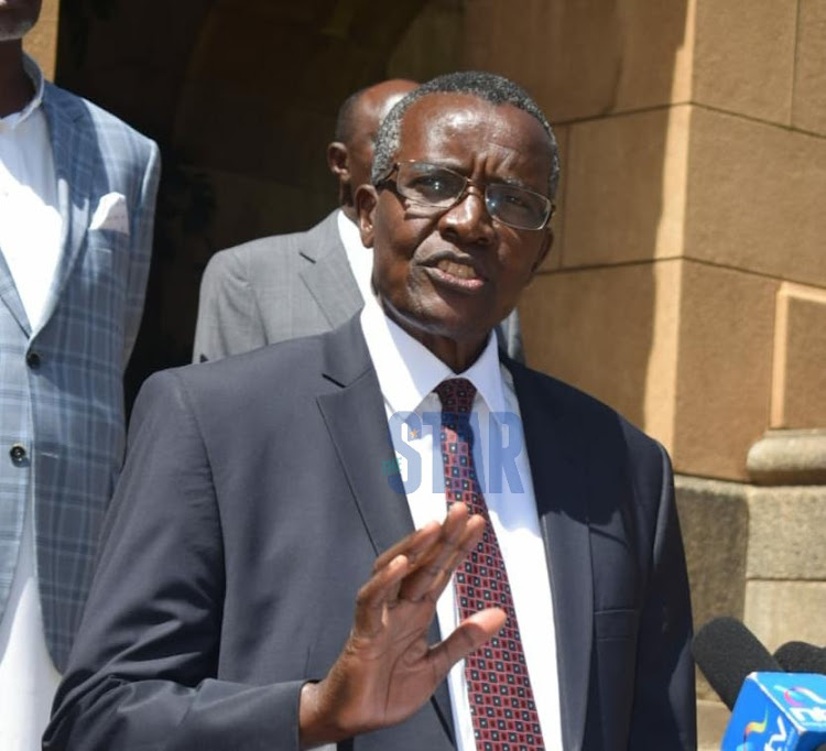 Chief Justice David Maraga during a press briefing at the Supreme Court on December 11 , 2020.