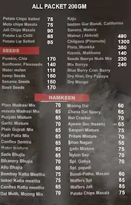 Shri Radhe Namkeen menu 1