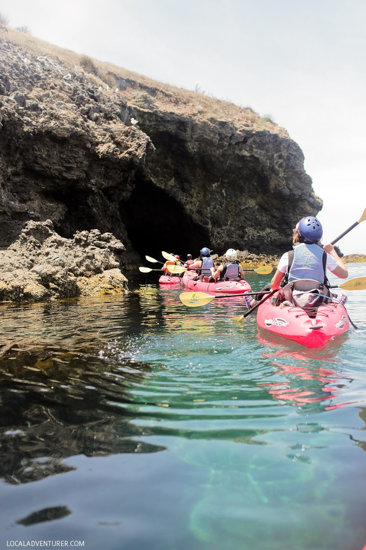 Kayaking Channel Islands California.