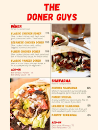 The Doner Guys menu 1