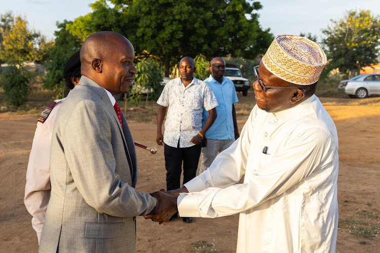 Interior CS Kithure Kindiki arrives in Kwale county for a meeting with security heads on March 27, 2024.