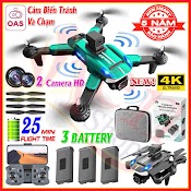 Bảo Hành 5 Năm Flycam K8 Drone Camera Kép 4K 1080P Dung Lượng Pin Lớn - Đồ Chơi Thông Minh