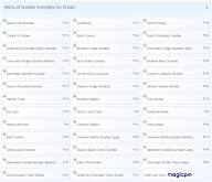 Sundae Everyday Ice Cream menu 1