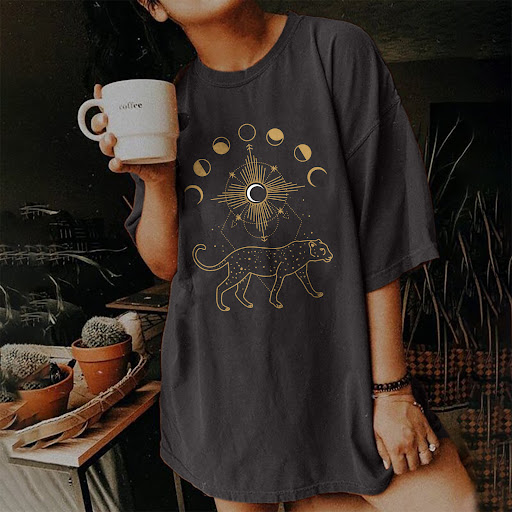 Title 3, Short Sleeve T Shirt Womens Vintage Print
