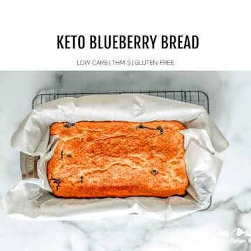 Keto Blueberry Bread | Low Carb Blueberry Bread