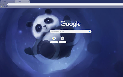 Cute anime panda painting theme