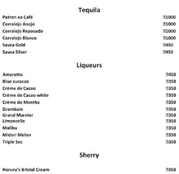 Cherry Bar, The Leela Ambience Convention Hotel menu 