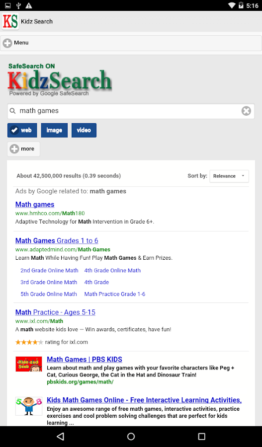 KidzSearch Safe Search Engine Android Apps on Google Play
