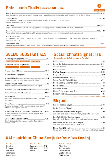 Social menu 