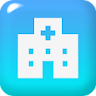 Hospital information map icon