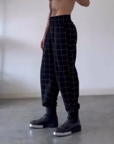 2025 Men's Fashion Plaid Pants Wit - 0