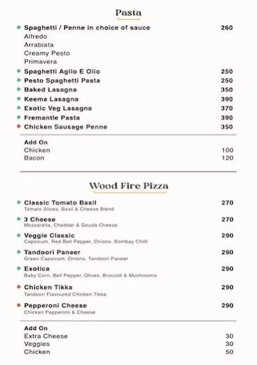 222 Backyard menu 