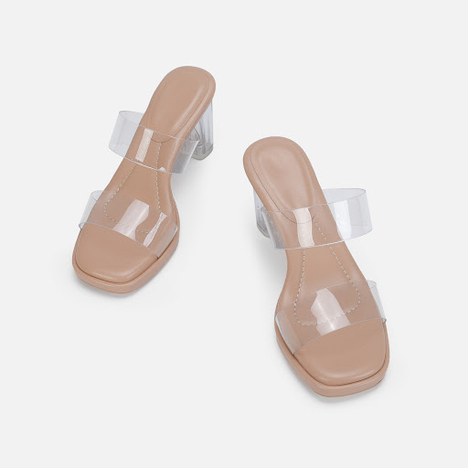 Title 4, Womens ankle-strap high heel sandals with tran...