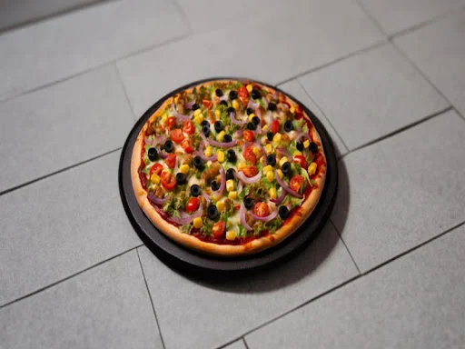 Thin Crust Veggie Delight Pizza [10 Inch]