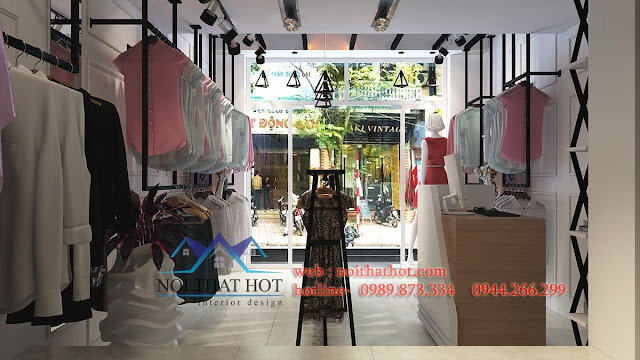 thiết kế shop thời trang nữ trẻ trung